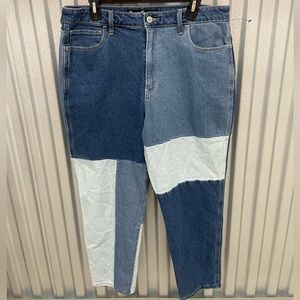Hollister Patched Womens Denim Jeans Size 15R 32x27
